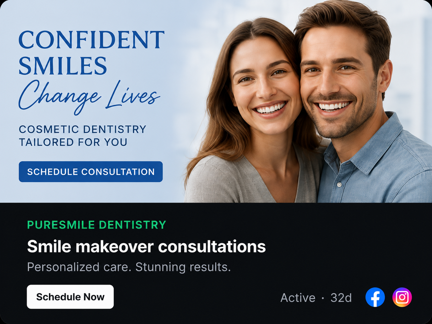 Example ad: Smile makeover consultations