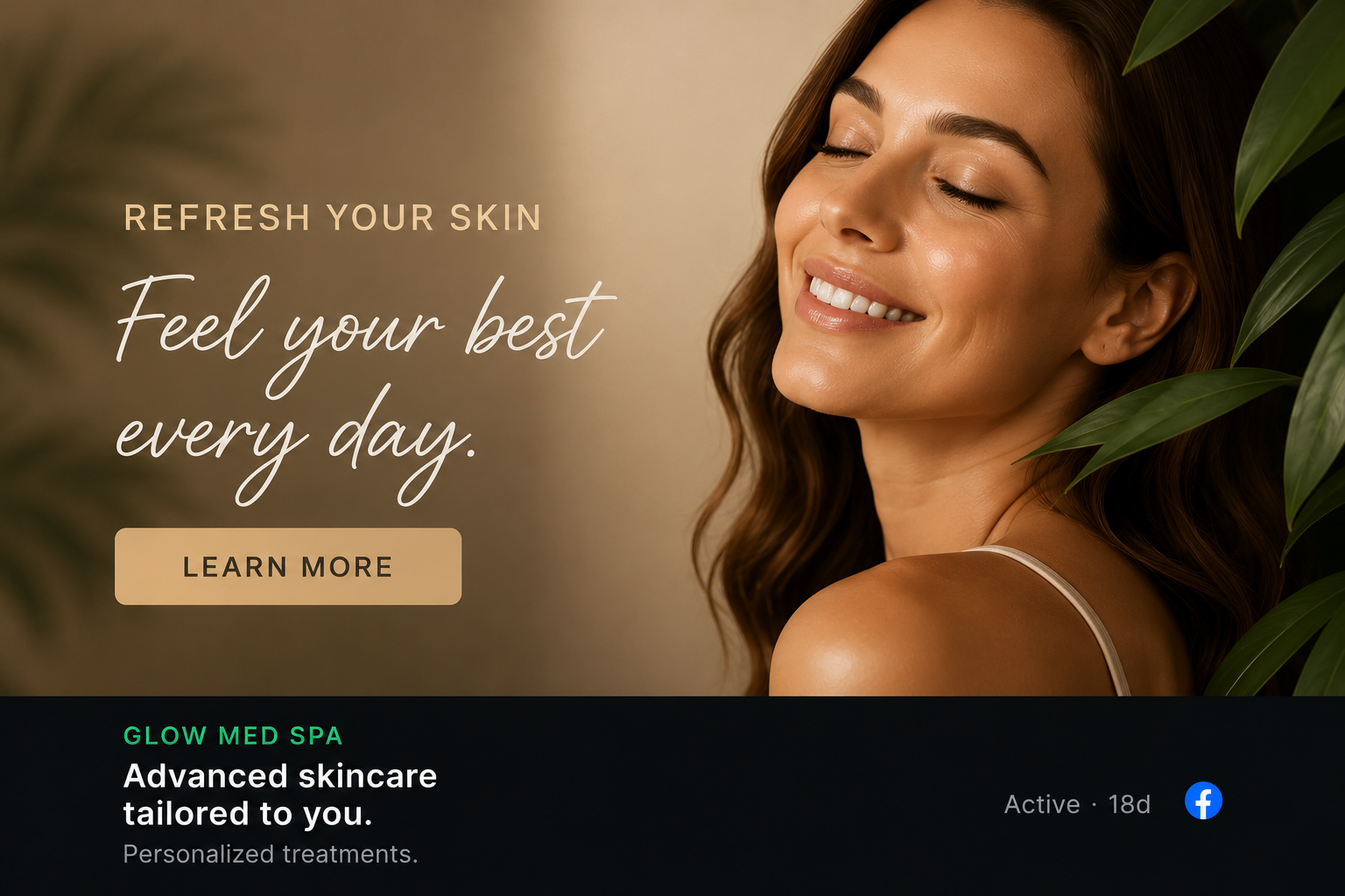 Example ad: Advanced skincare tailored to you.